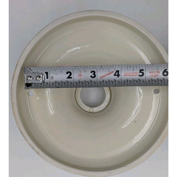 1920s Porcelier Flush Mount Porcelain Ceiling Light - Fixture Only No Wiring - Picture 5 of 6